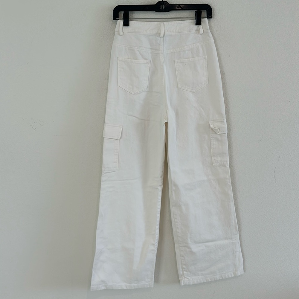 Princess Polly Jeremiah Cargo Jeans White - Picture 5 of 8